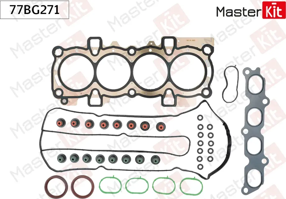 Комплект прокладок двигателя верх. FORD FOCUS III 1.6 TI 10 (Master KIT). Артикул 77BG271