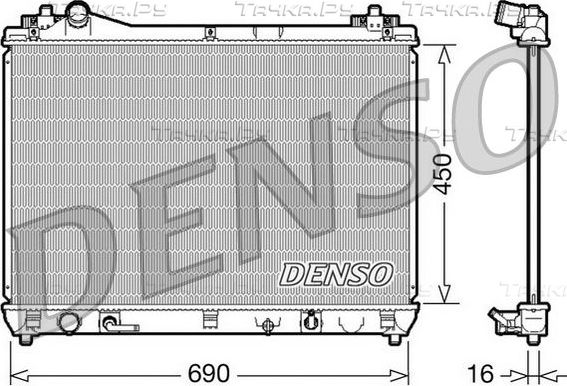 Радиатор охлаждения двигателя Denso (алюминий). Артикул DRM47017