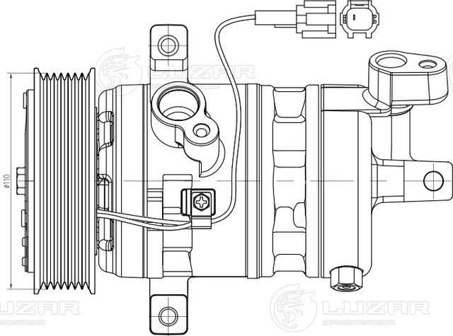 Компрессор кондиционера Luzar. Артикул LCAC 1407