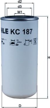 Топливный фильтр Mahle. Артикул KC 187