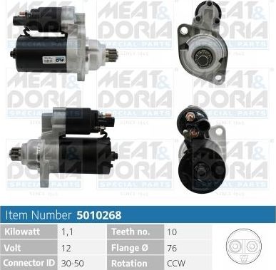 Стартер Meat & Doria для SEAT Altea I 2004-2009. Артикул 5010268