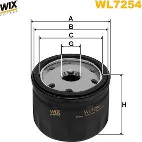 Масляный фильтр WIX Filters. Артикул WL7254
