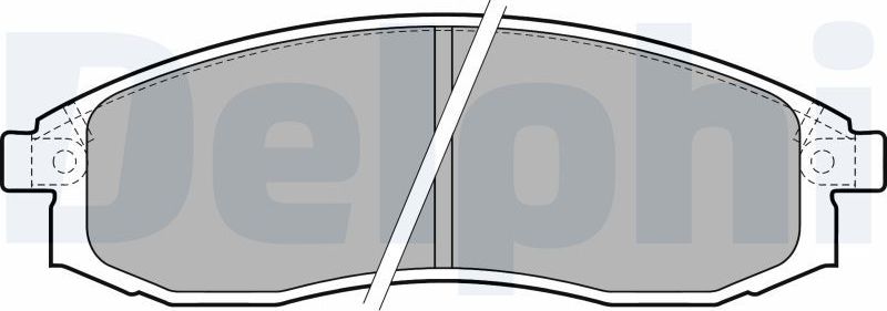 Тормозные колодки Delphi (Low-Metallic). Артикул LP1759