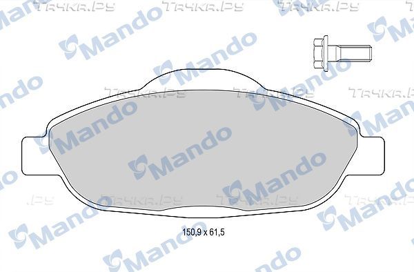 Тормозные колодки Mando передние для Peugeot 408 I 2010-2026. Артикул MBF015237