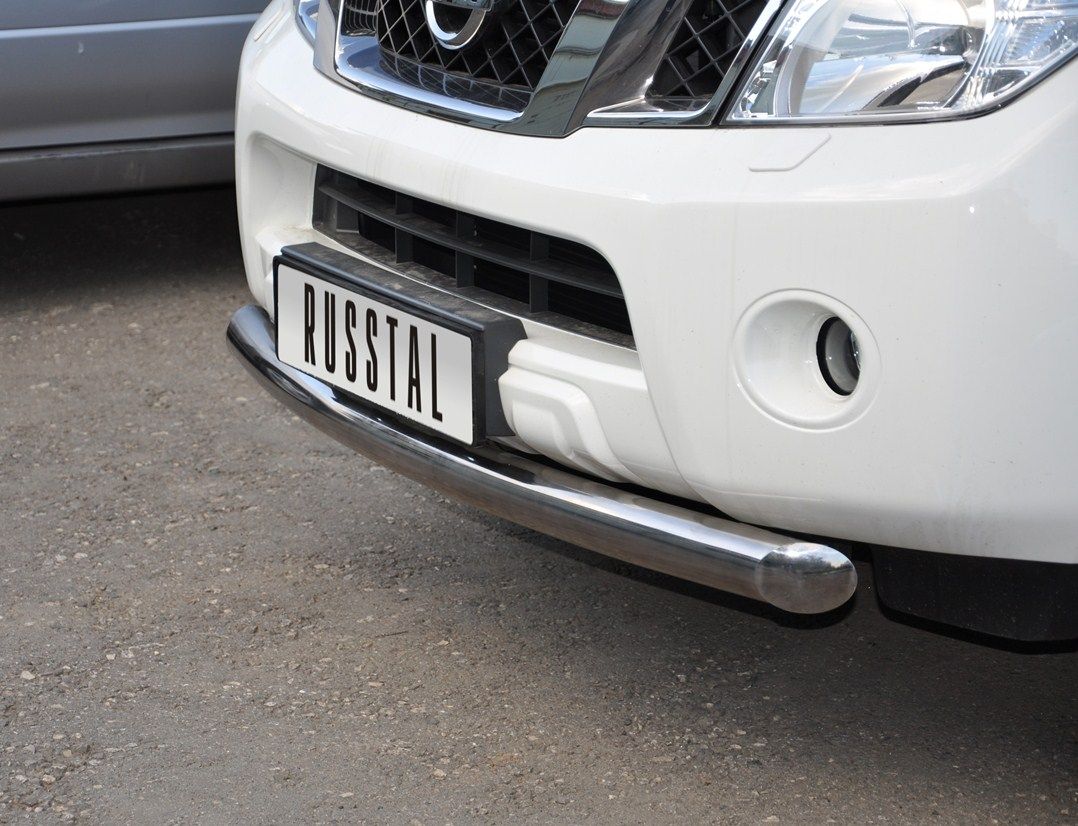 Защита RusStal переднего бампера d76 (дуга) для Nissan Pathfinder R51 2010-2012. Артикул NNZ-000351