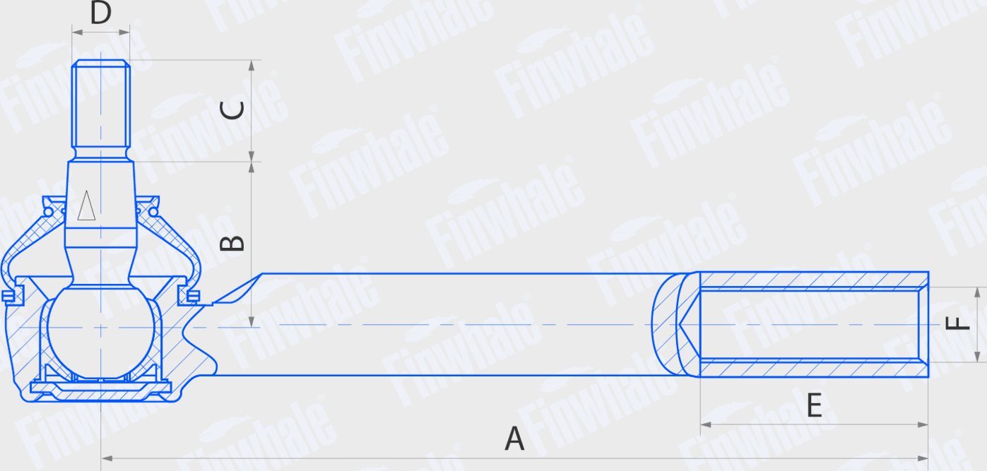 Наконечник рулевой тяги Finwhale. Артикул TRE725