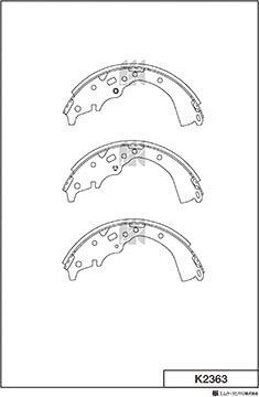 Тормозные колодки MK Kashiyama задние для Toyota Crown VI (S110) 1980-1985. Артикул K2363