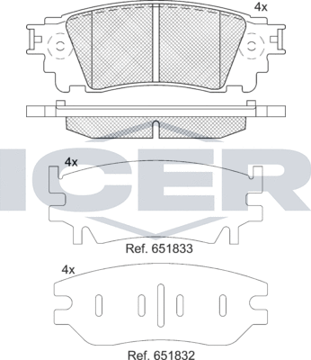 Тормозные колодки Icer. Артикул 182241