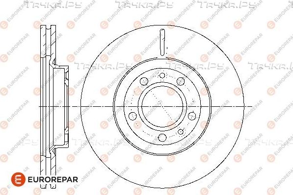Тормозной диск Eurorepar передний для Peugeot 607 I 2000-2011. Артикул 1667857280