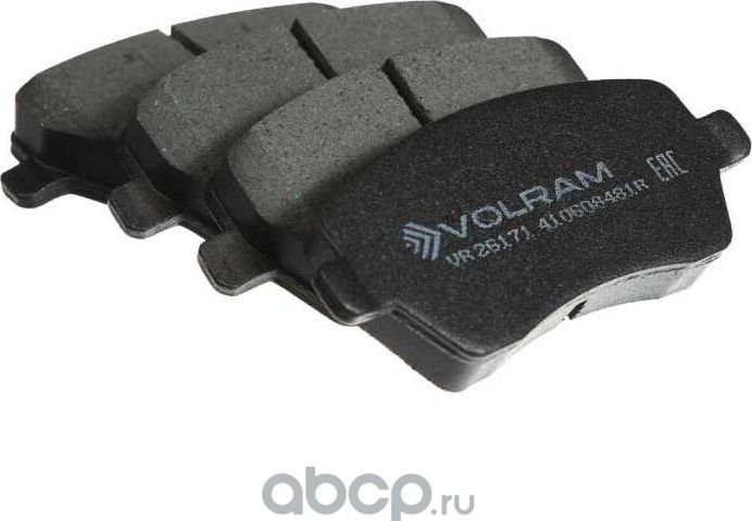 КОЛОДКИ ПЕРЕДНИЕ ДЛЯ А/М LADA LARGUS (12-), VESTA (15-) С ABS ДИСКОВЫЙ ТОРМОЗ, (Volram). Артикул VR26171