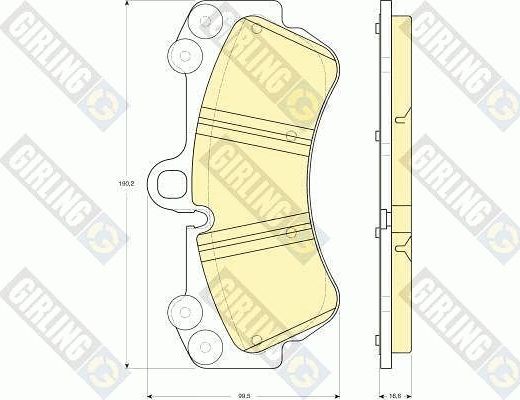 Тормозные колодки Girling. Артикул 6115479