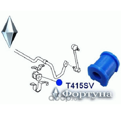 ВТУЛКА СТАБИЛИЗАТОРА ЗАДНЕЙ ПОДВЕСКИ,D=16 MM (Фортуна). Артикул T415SV