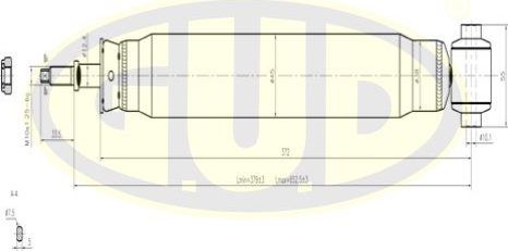 Амортизатор G.U.D.. Артикул GSA349066