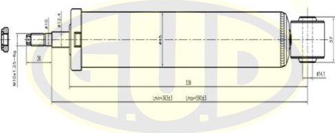 Амортизатор G.U.D.. Артикул GSA344459