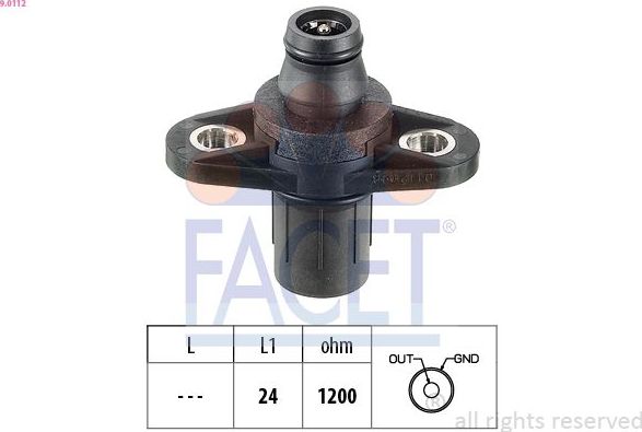 Датчик положения распредвала Facet Made in Italy - OE Equivalent. Артикул 9.0112