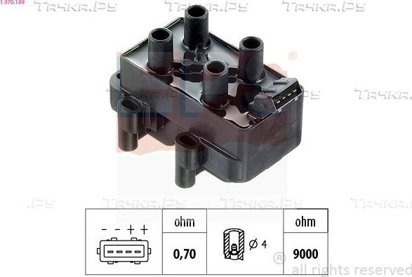 Катушка зажигания EPS Made in Italy - OE Equivalent для Rover 600 1994-1998. Артикул 1.970.189