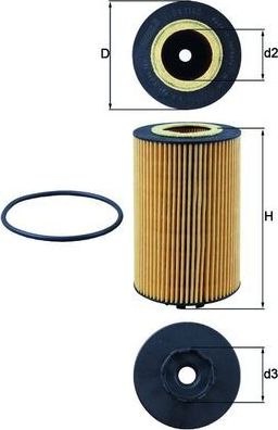 Масляный фильтр Mahle. Артикул OX 1140D