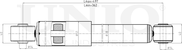 Амортизатор подвески (Unio). Артикул SAB-10456