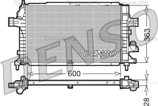 Радиатор охлаждения двигателя Denso (алюминий). Артикул DRM20102