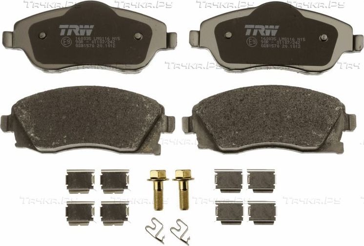 Тормозные колодки TRW COTEC передние для Opel Meriva A 2003-2010. Артикул GDB1570
