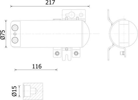 Осушитель кондиционера Mahle (алюминий). Артикул AD 321 000S