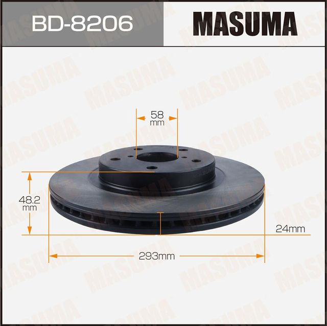 Диск тормозной MASUMA, front SUBARU FORESTER SK5 [уп.2] Masuma. Артикул BD8206
