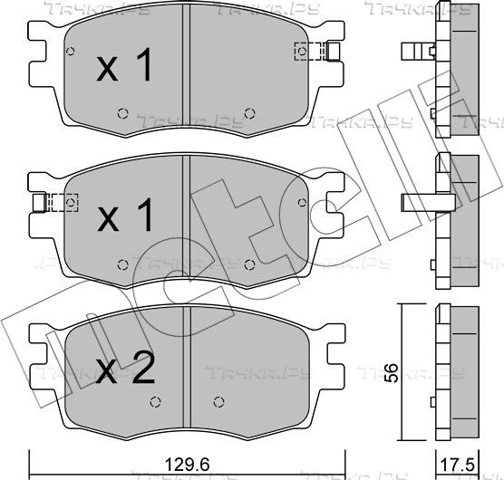 Тормозные колодки Metelli передние для Kia Rio II 2005-2011. Артикул 22-0724-0