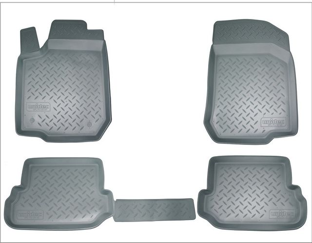 Коврики Норпласт для салона Volvo S40 II 2007-2012. СЕРЫЕ. Артикул NPL-Po-96-41Grey