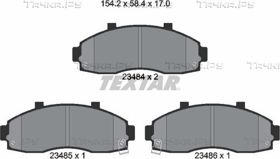 Тормозные колодки Textar. Артикул 2348401