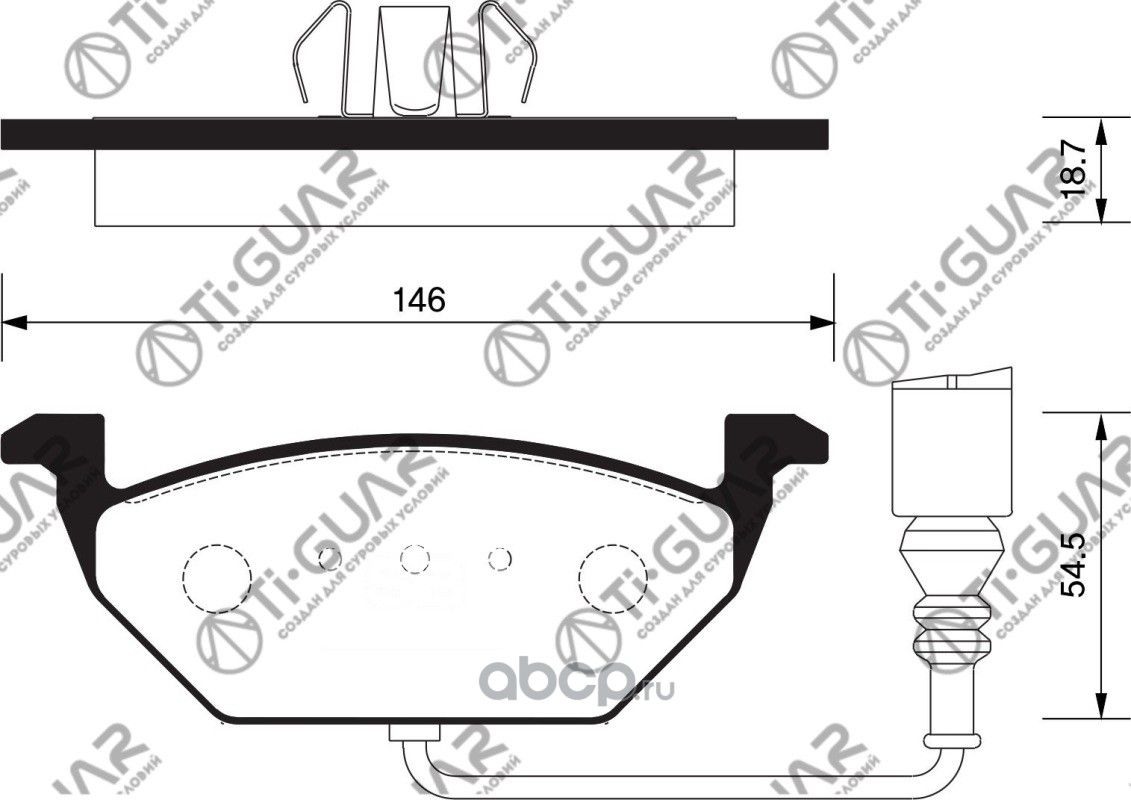 Тормозные колодки (TI-Guar). Артикул TG0148