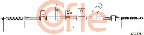 Трос ручника (тросик ручного тормоза) Cofle. Артикул 92.17.2278