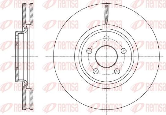 Тормозной диск Remsa передний для Ford Galaxy III 2015-2026. Артикул 61602.10