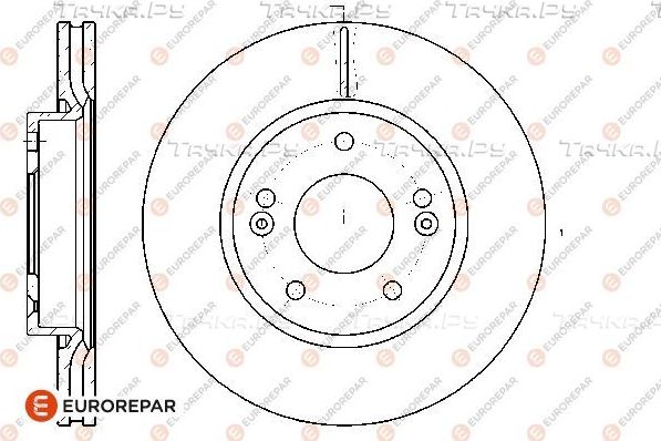 Тормозной диск Eurorepar передний для Kia Proceed I 2008-2013. Артикул 1667853680