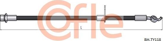 Тормозной шланг Cofle задний левый для Toyota Avensis III 2008-2018. Артикул 92.BH.TY118