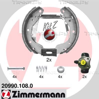 Тормозные колодки Zimmermann KIT Z задние для Opel Vectra A 1988-1995. Артикул 20990.108.0