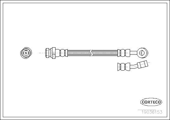 Тормозной шланг Corteco. Артикул 19036153