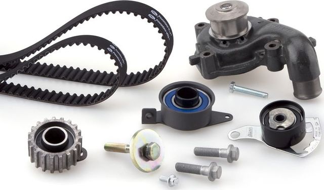 Помпа (водяной насос) с комплектом ремня ГРМ Gates PowerGrip® для Ford Escort V 1996-2001. Артикул KP35451XS-2