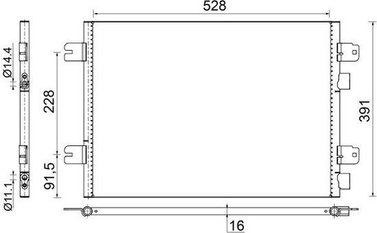 Радиатор кондиционера (конденсатор) Mahle Behr. Артикул AC 691 000S