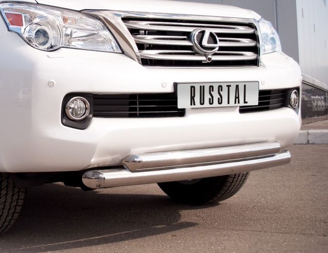 Защита RusStal переднего бампера d76/63 (дуга) для Lexus GX 460 2013-2026. Артикул GXZ-000803