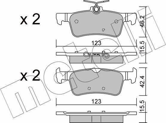 Тормозные колодки Metelli. Артикул 22-1042-0