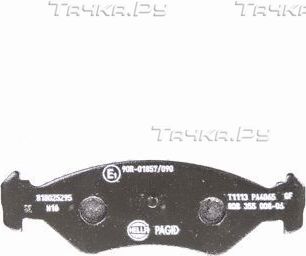 Тормозные колодки Hella передние для Mazda 121 III 1996-2000. Артикул 8DB 355 008-051