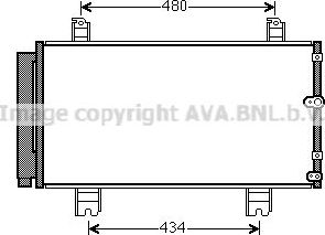 Радиатор кондиционера (конденсатор) AVA (алюминий). Артикул TO5572D