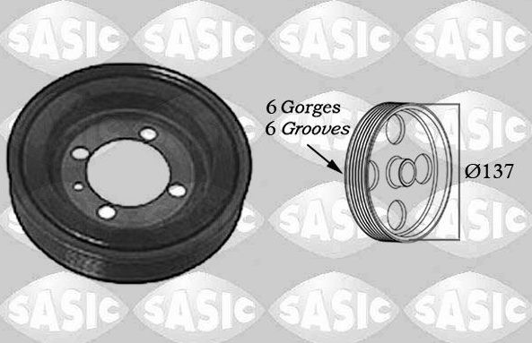 Шкив коленвала Sasic для Opel Corsa C 2000-2009. Артикул 2156015