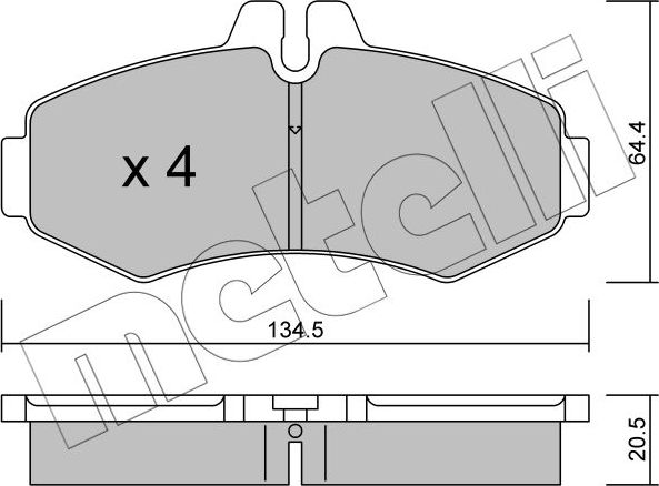 Тормозные колодки Metelli. Артикул 22-0573-0