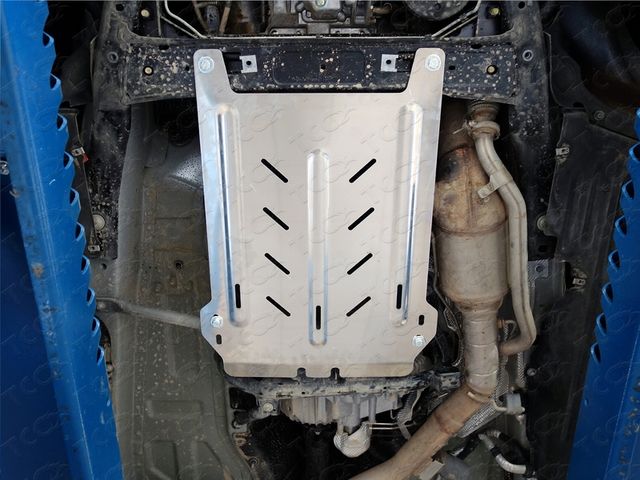 Защита алюминиевая ТСС (4 мм) для КПП Land Rover Discovery V 2017-2026. Артикул ZKTCC00313