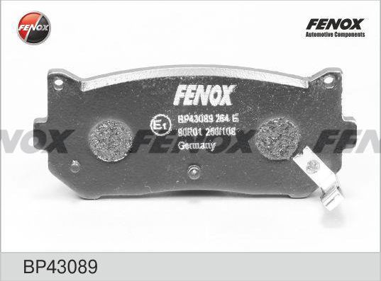 Тормозные колодки Fenox. Артикул BP43089
