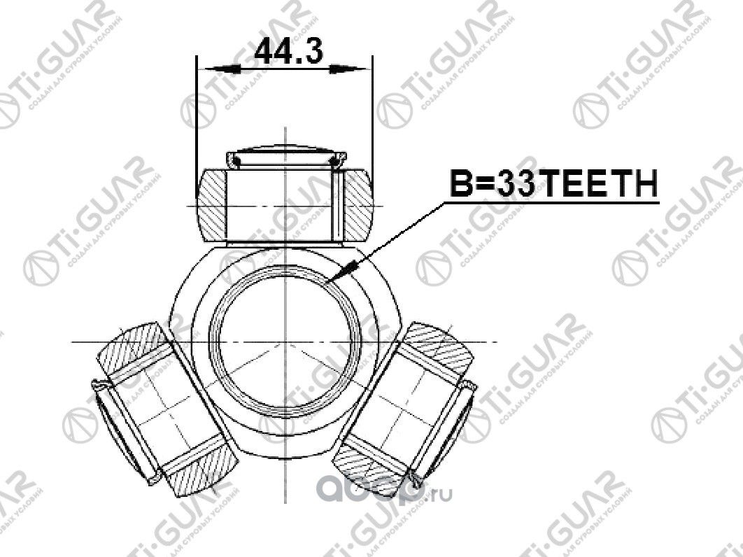 Шрус (TI-Guar). Артикул TGTR33443