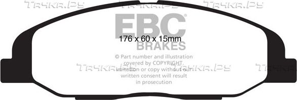 Тормозные колодки EBC Brakes. Артикул DP41827R