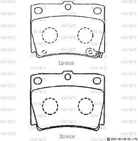 Тормозные колодки Advics. Артикул D2N022
