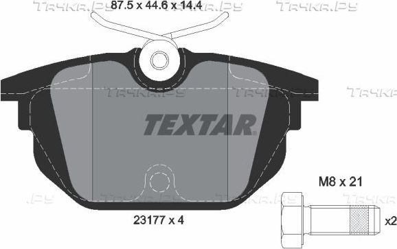 Тормозные колодки Textar задние для Alfa Romeo 155 I 1992-1997. Артикул 2317703